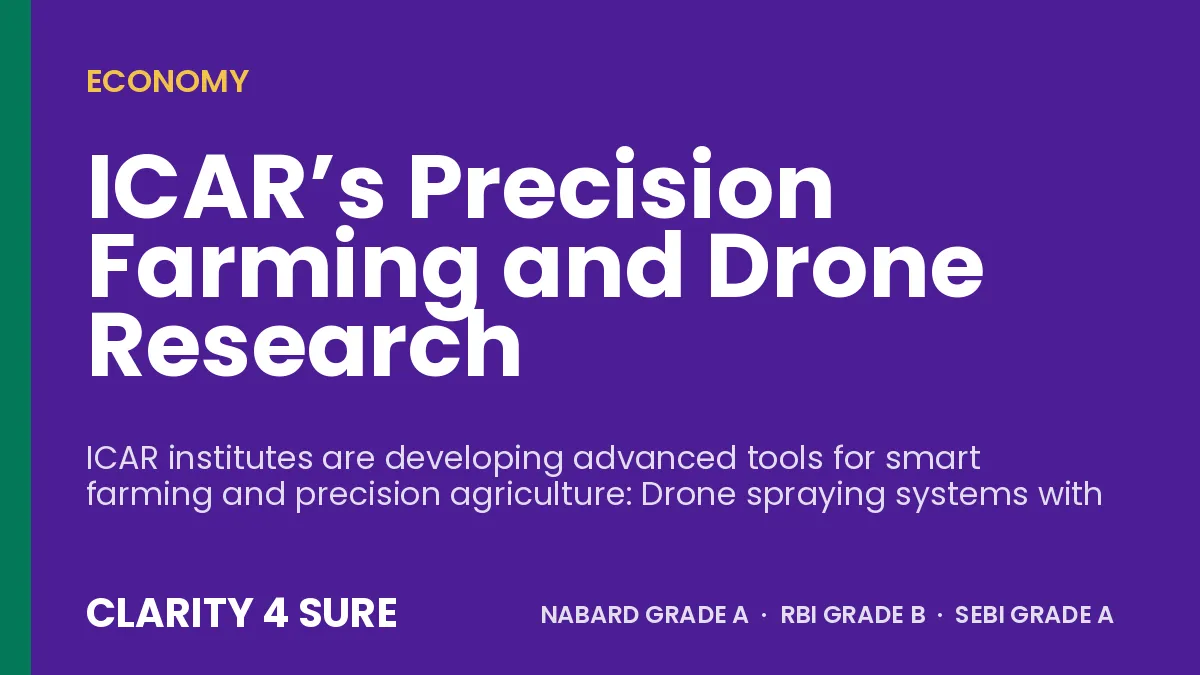 ICAR’s Precision Farming and Drone Research