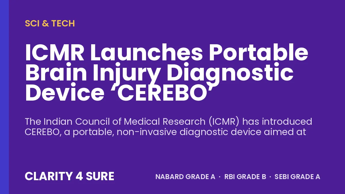 ICMR Launches Portable Brain Injury Diagnostic Device ‘CEREBO’
