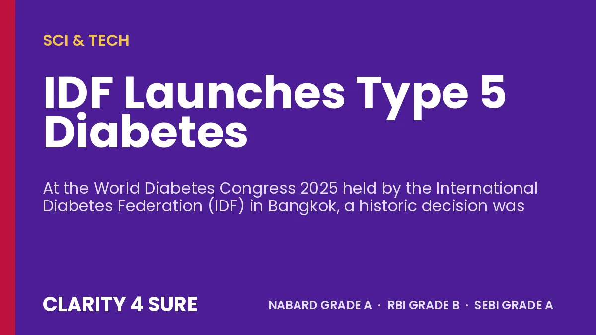 IDF Launches Type 5 Diabetes