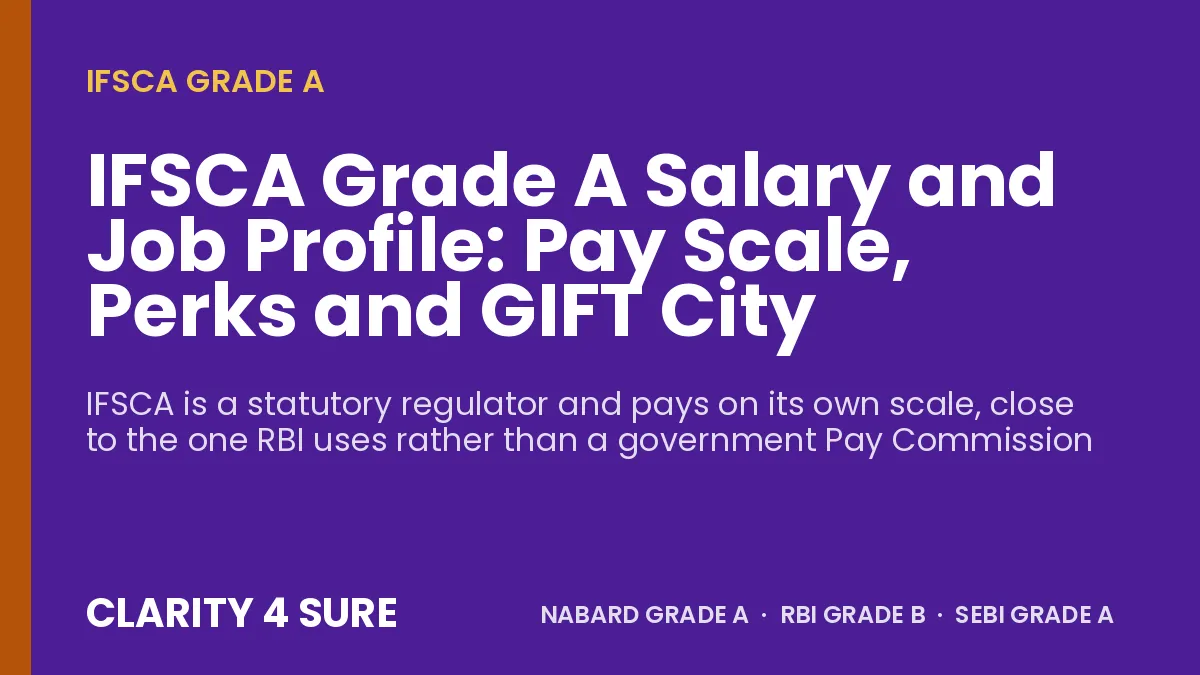 IFSCA Grade A Salary and Job Profile: Pay Scale, Perks and GIFT City