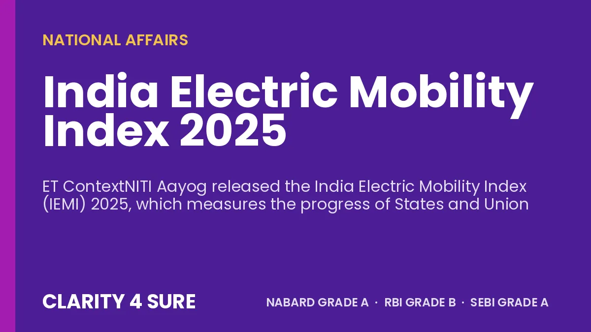 India Electric Mobility Index 2025
