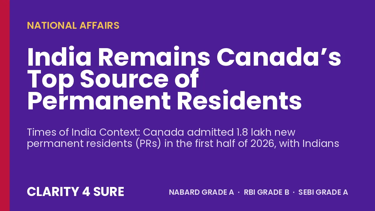 India Remains Canada’s Top Source of Permanent Residents