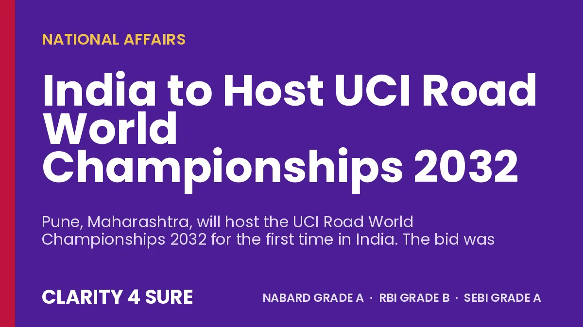 India to Host UCI Road World Championships 2032