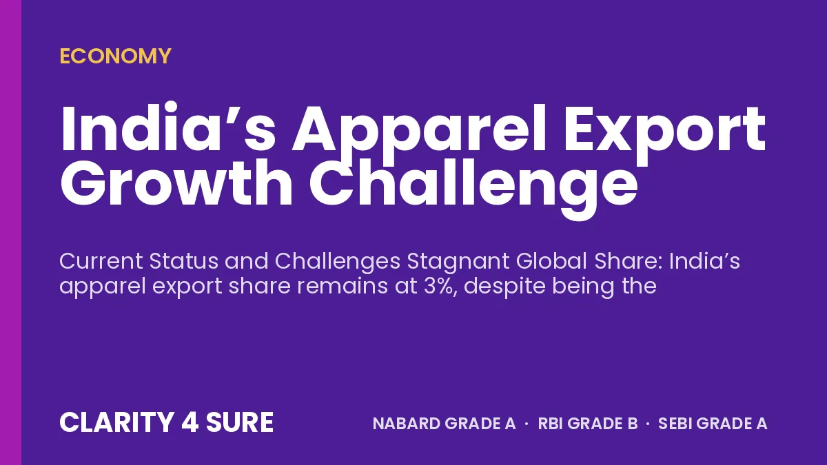 India’s Apparel Export Growth Challenge