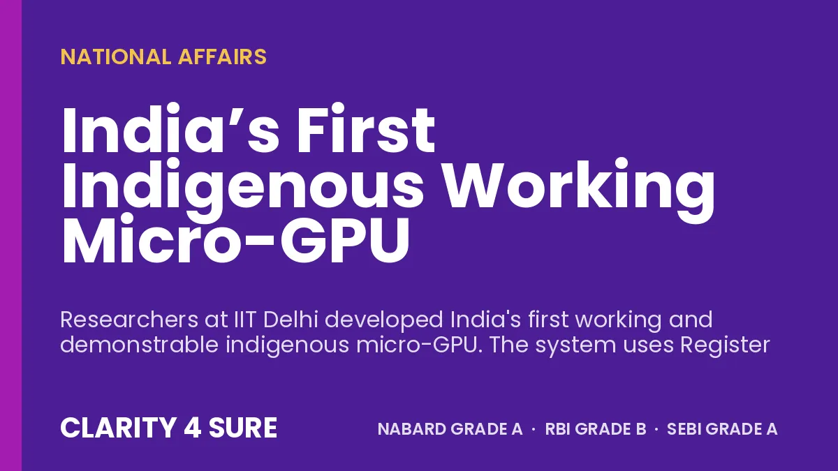 India’s First Indigenous Working Micro-GPU