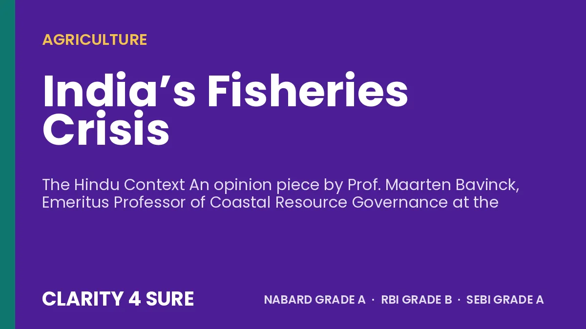 India’s Fisheries Crisis