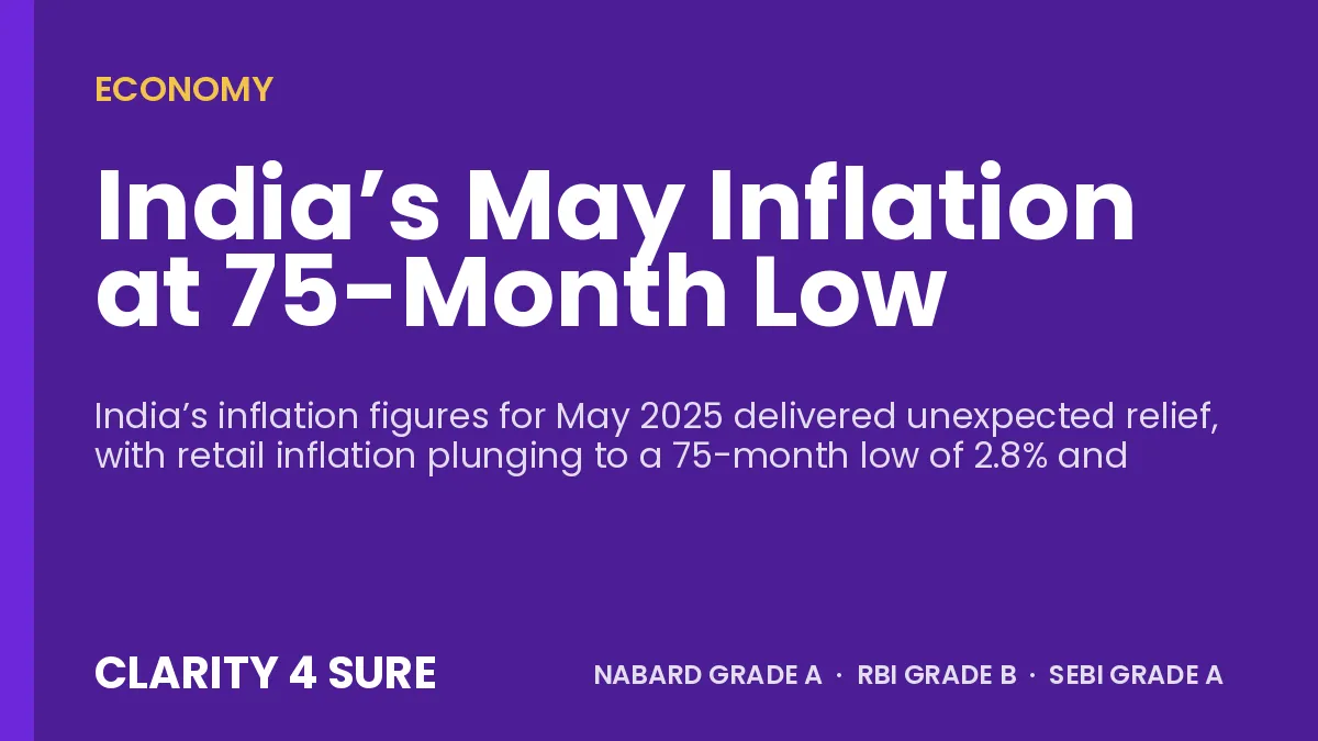 India’s May Inflation at 75-Month Low