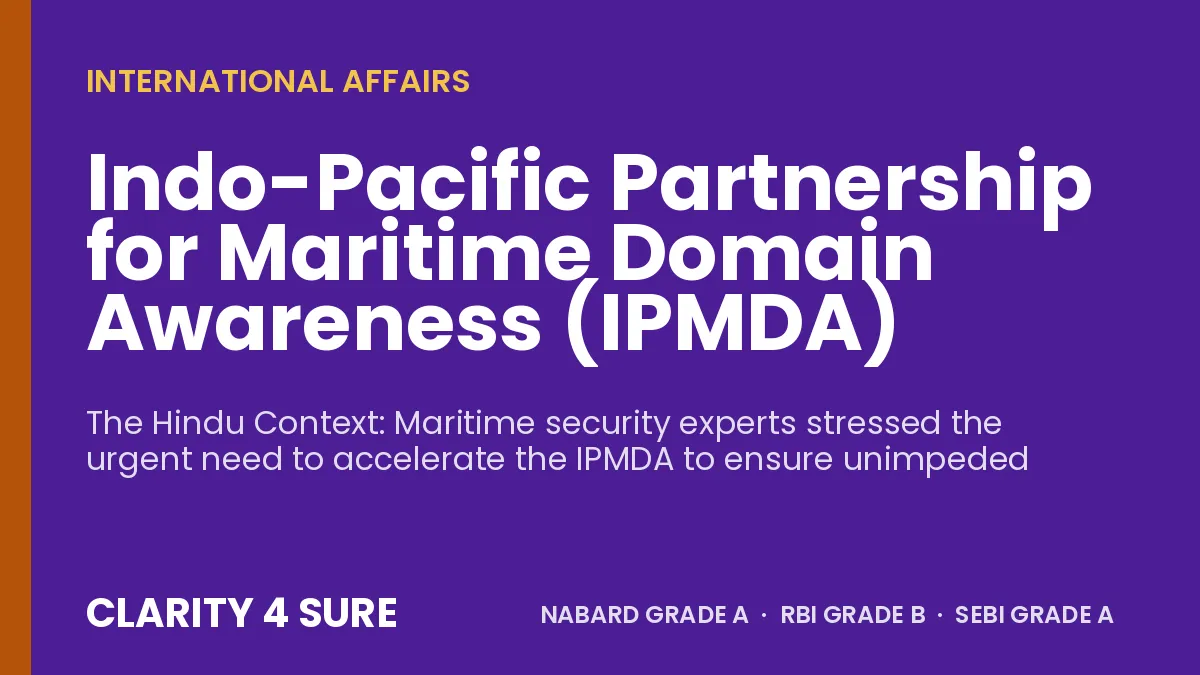 Indo-Pacific Partnership for Maritime Domain Awareness (IPMDA)
