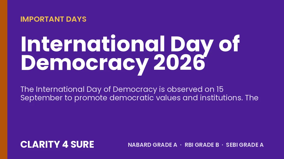 International Day of Democracy 2026