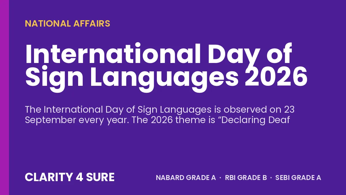 International Day of Sign Languages 2026