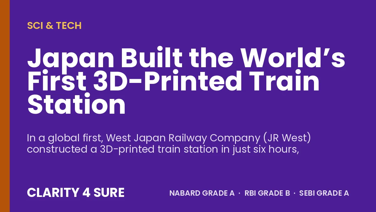 Japan Built the World’s First 3D-Printed Train Station