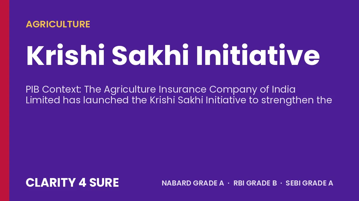 Krishi Sakhi Initiative