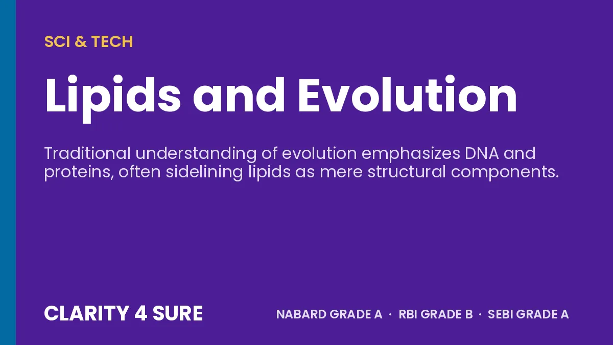 Lipids and Evolution