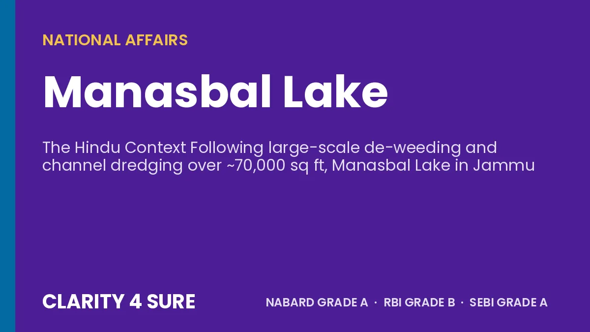 Manasbal Lake