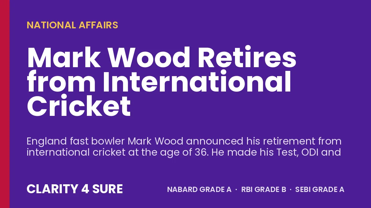 Mark Wood Retires from International Cricket