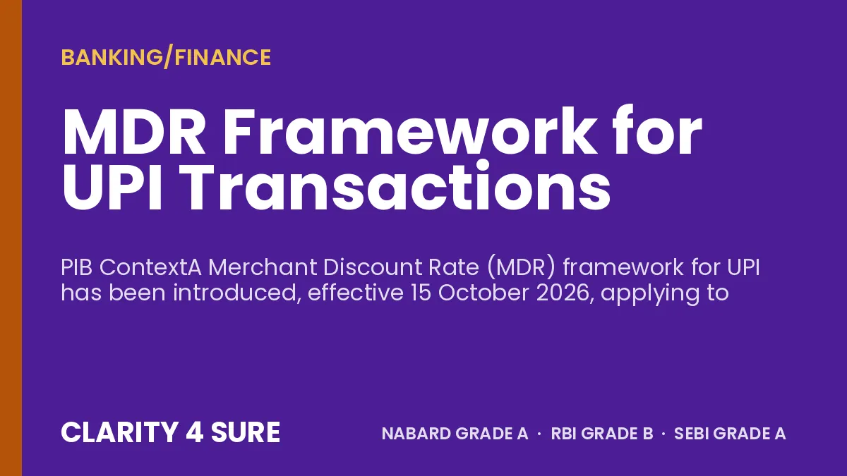 MDR Framework for UPI Transactions