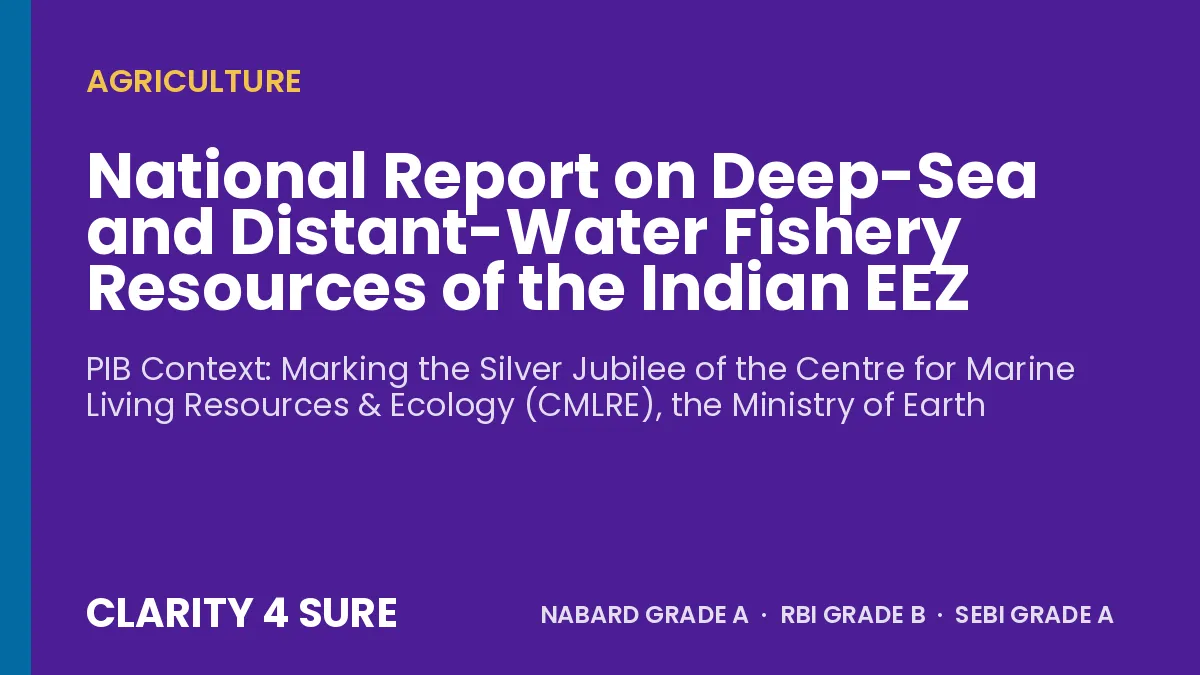National Report on Deep-Sea and Distant-Water Fishery Resources of the Indian EEZ