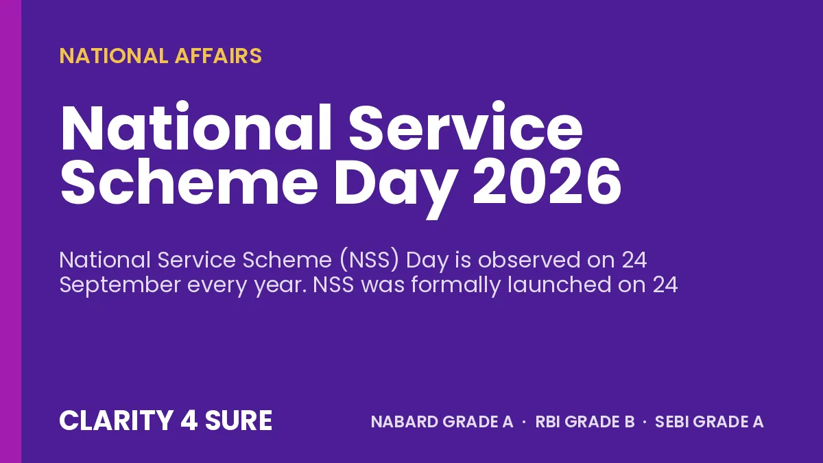 National Service Scheme Day 2026