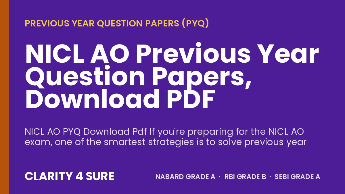 NICL AO Previous Year Question Papers, Download PDF