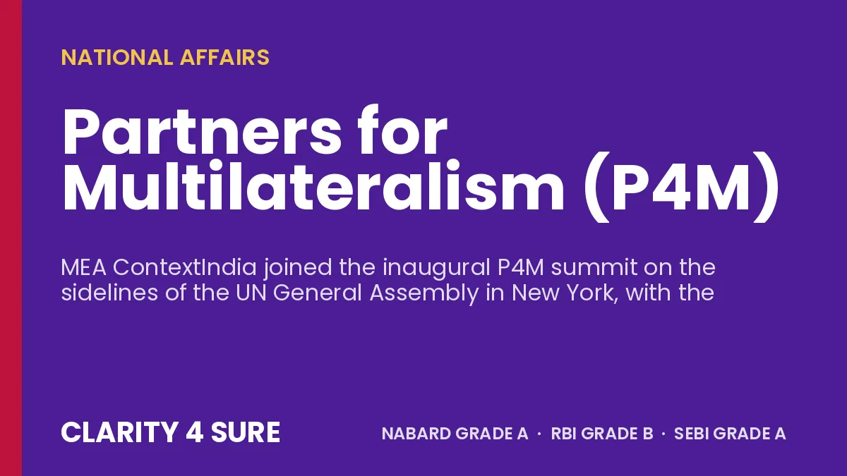 Partners for Multilateralism (P4M)
