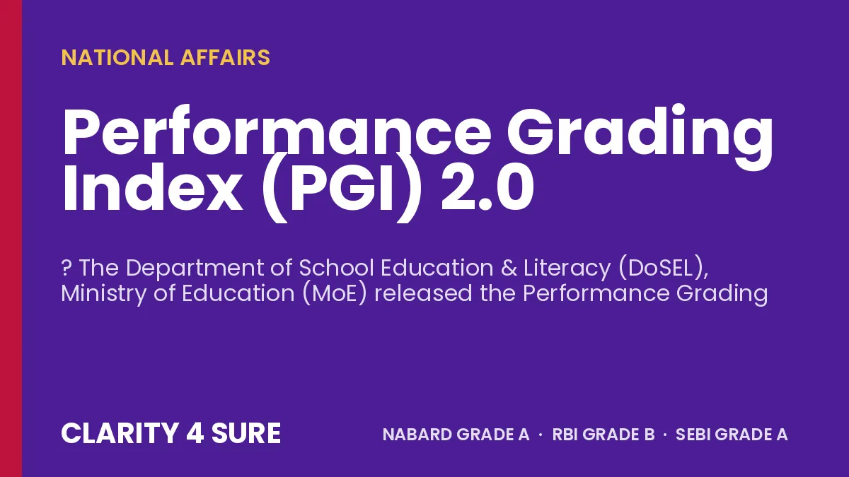 Performance Grading Index (PGI) 2.0