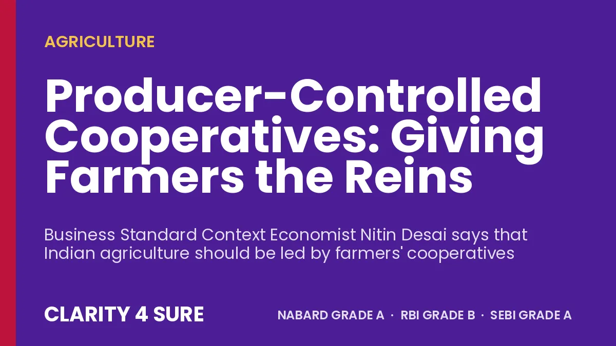 Producer-Controlled Cooperatives: Giving Farmers the Reins