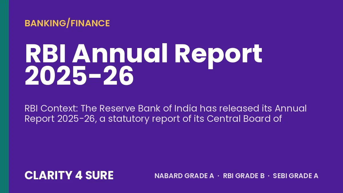 RBI Annual Report 2025-26