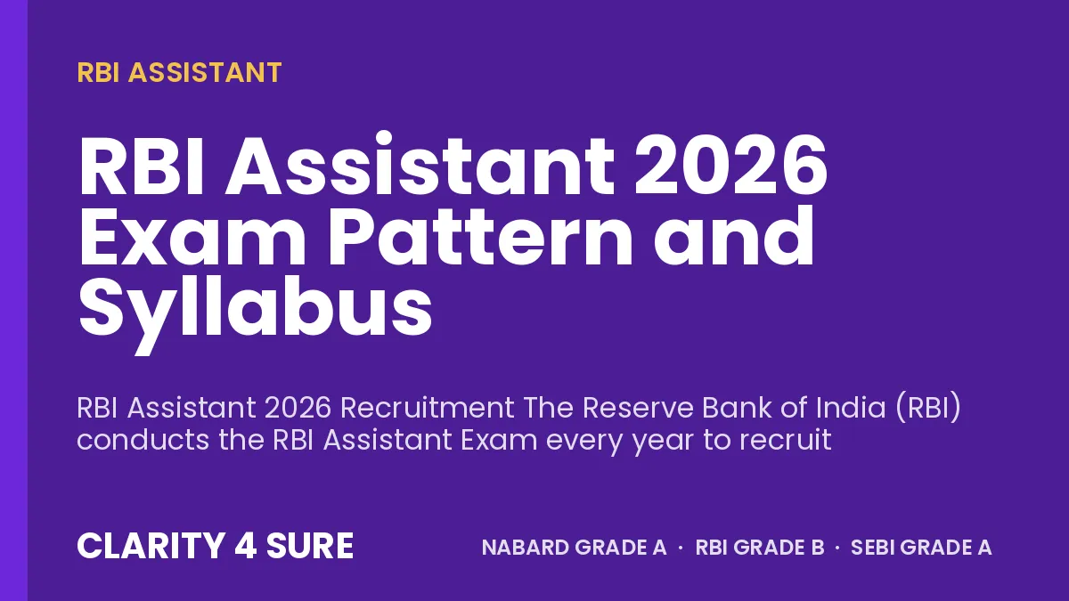 RBI Assistant 2026 Exam Pattern and Syllabus
