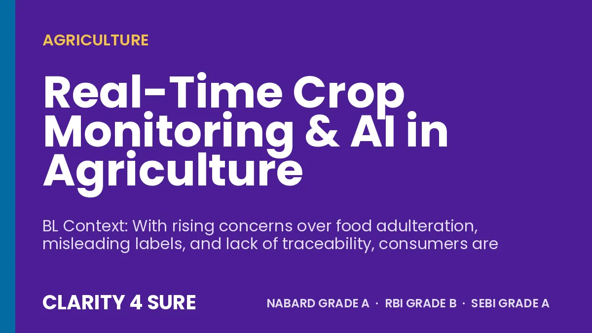 Real-Time Crop Monitoring & AI in Agriculture