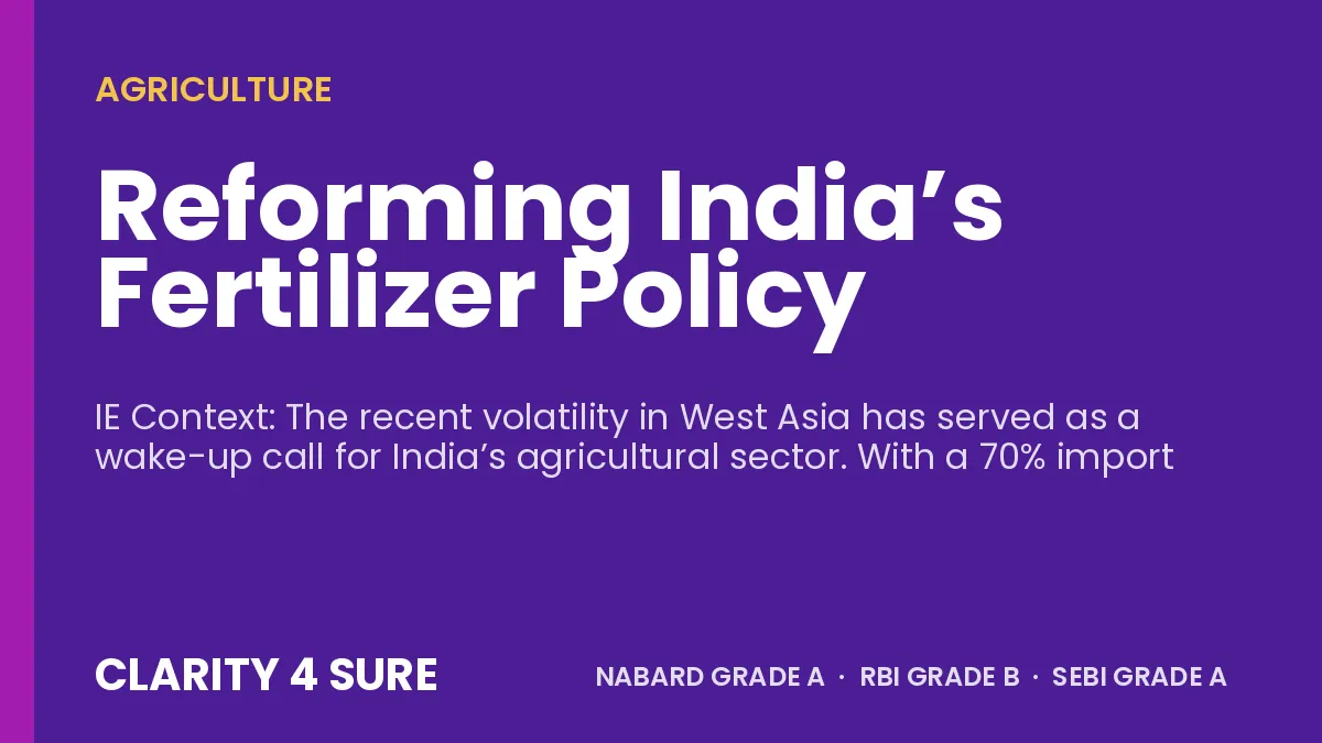 Reforming India’s Fertilizer Policy