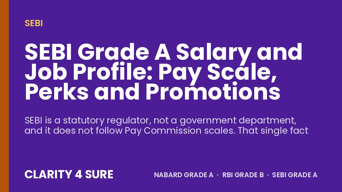 SEBI Grade A Salary and Job Profile: Pay Scale, Perks and Promotions