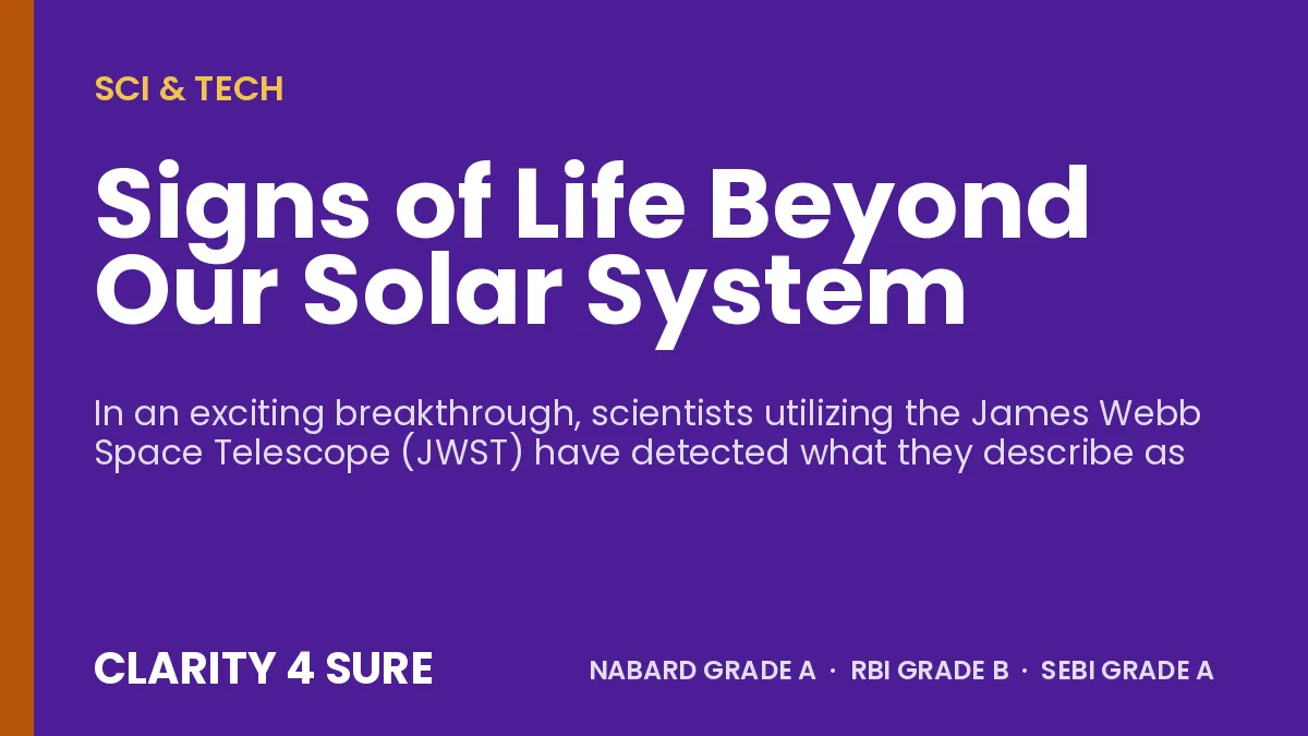 Signs of Life Beyond Our Solar System