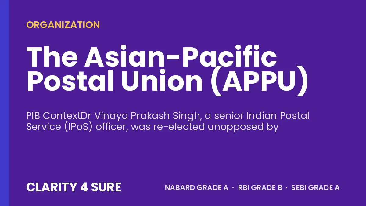 The Asian-Pacific Postal Union (APPU)