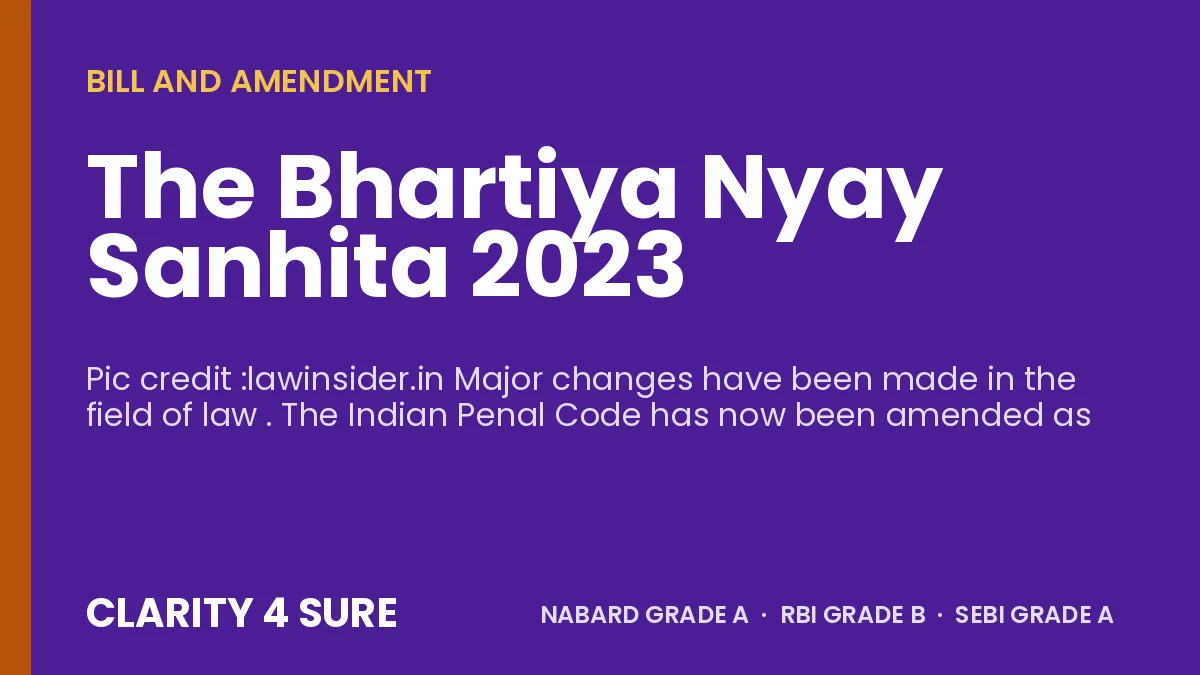 The Bhartiya Nyay  Sanhita 2023