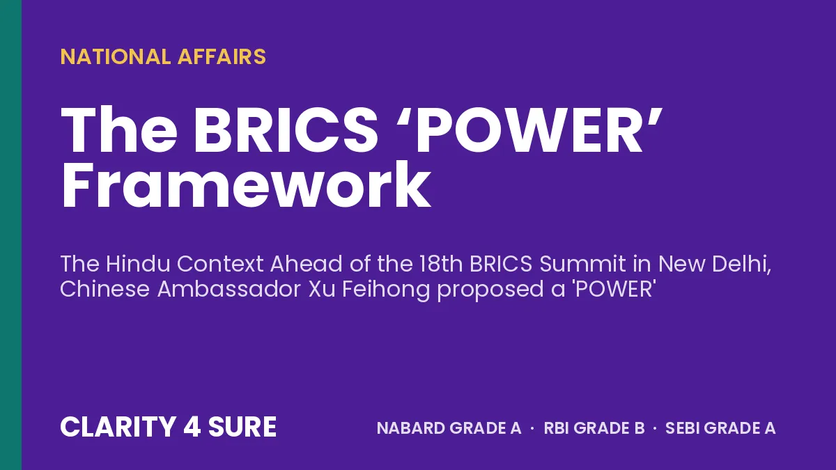 The BRICS ‘POWER’ Framework