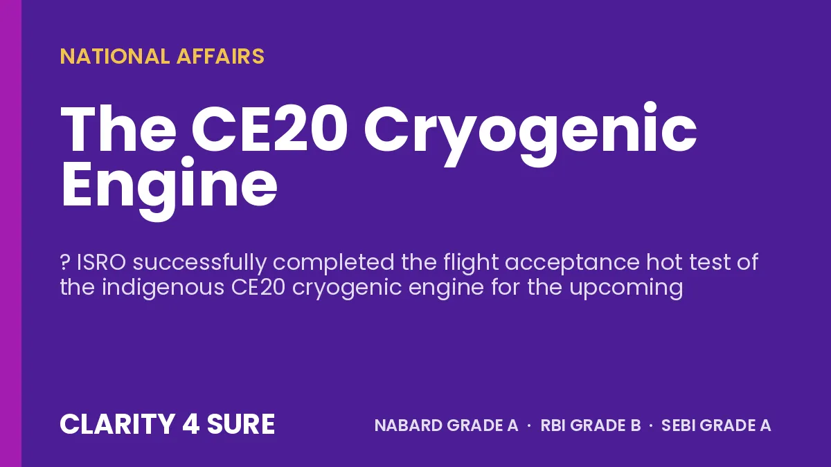 The CE20 Cryogenic Engine