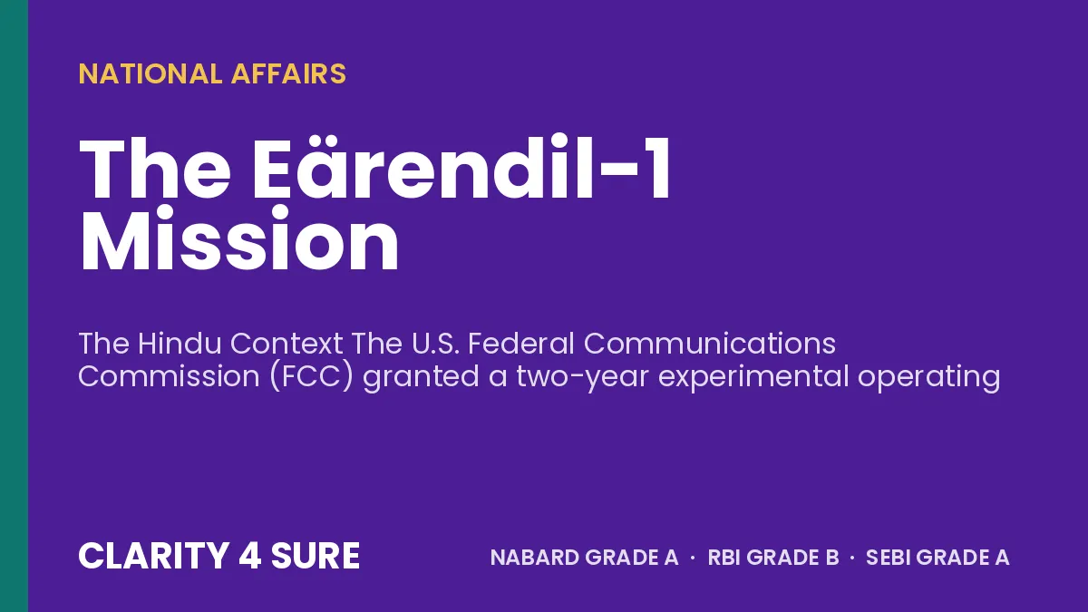 The Eärendil-1 Mission