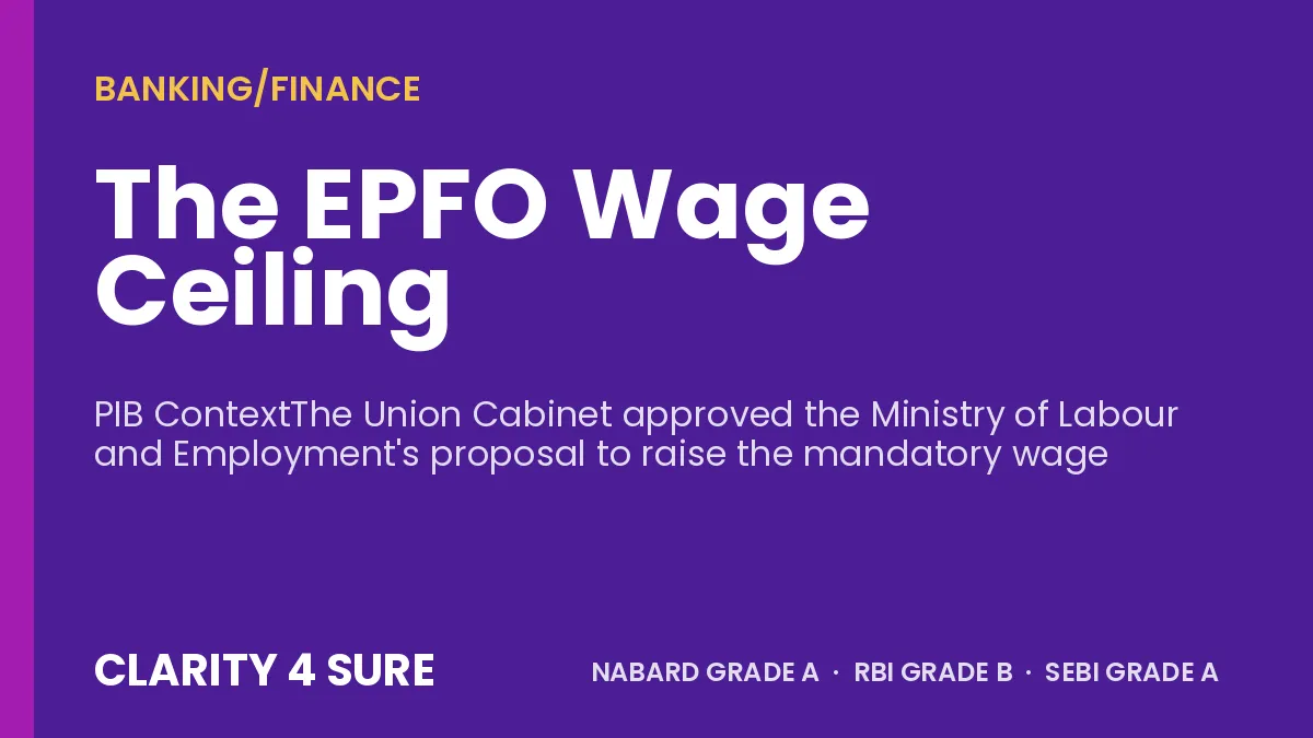 The EPFO Wage Ceiling