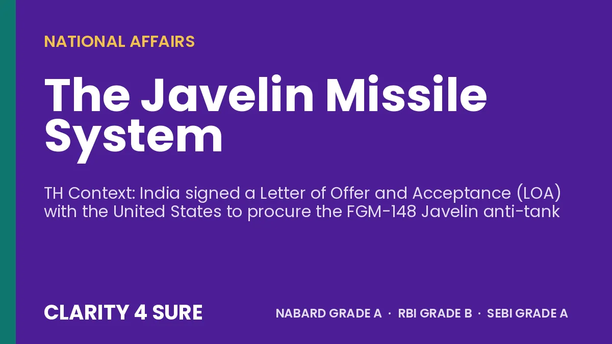The Javelin Missile System