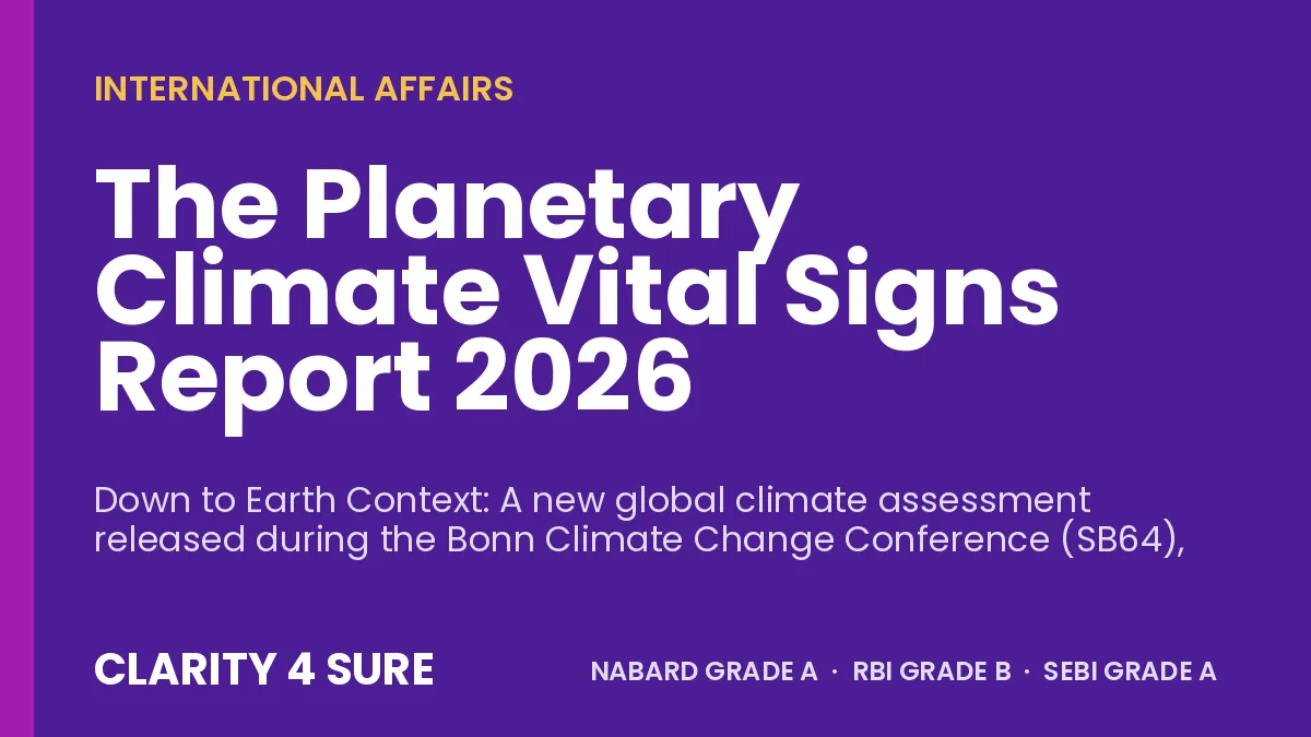 The Planetary Climate Vital Signs Report 2026