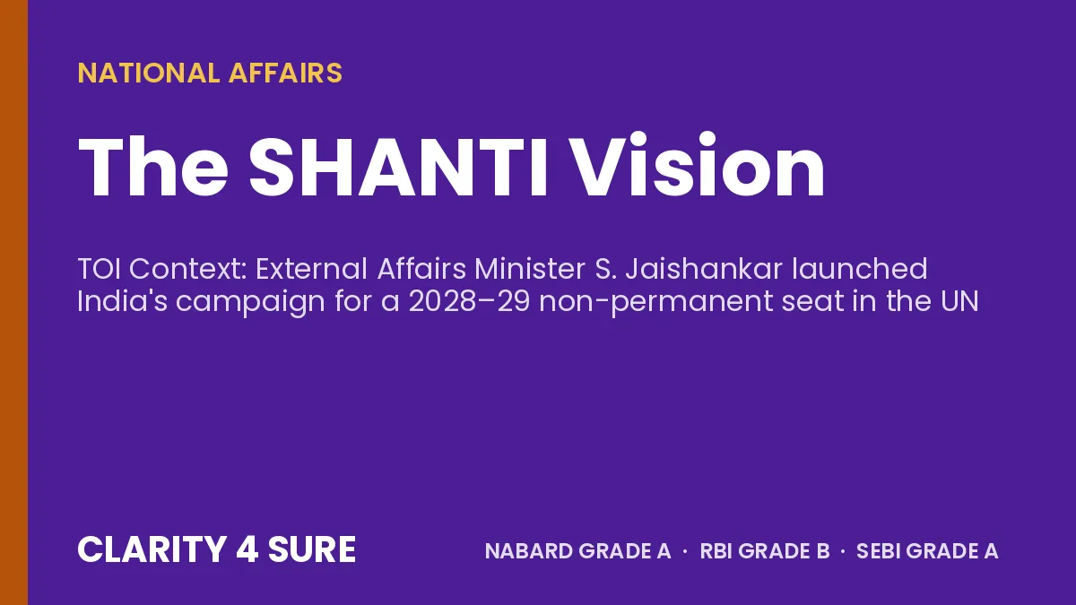 The SHANTI Vision