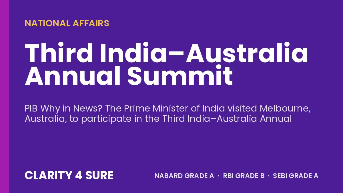 Third India–Australia Annual Summit
