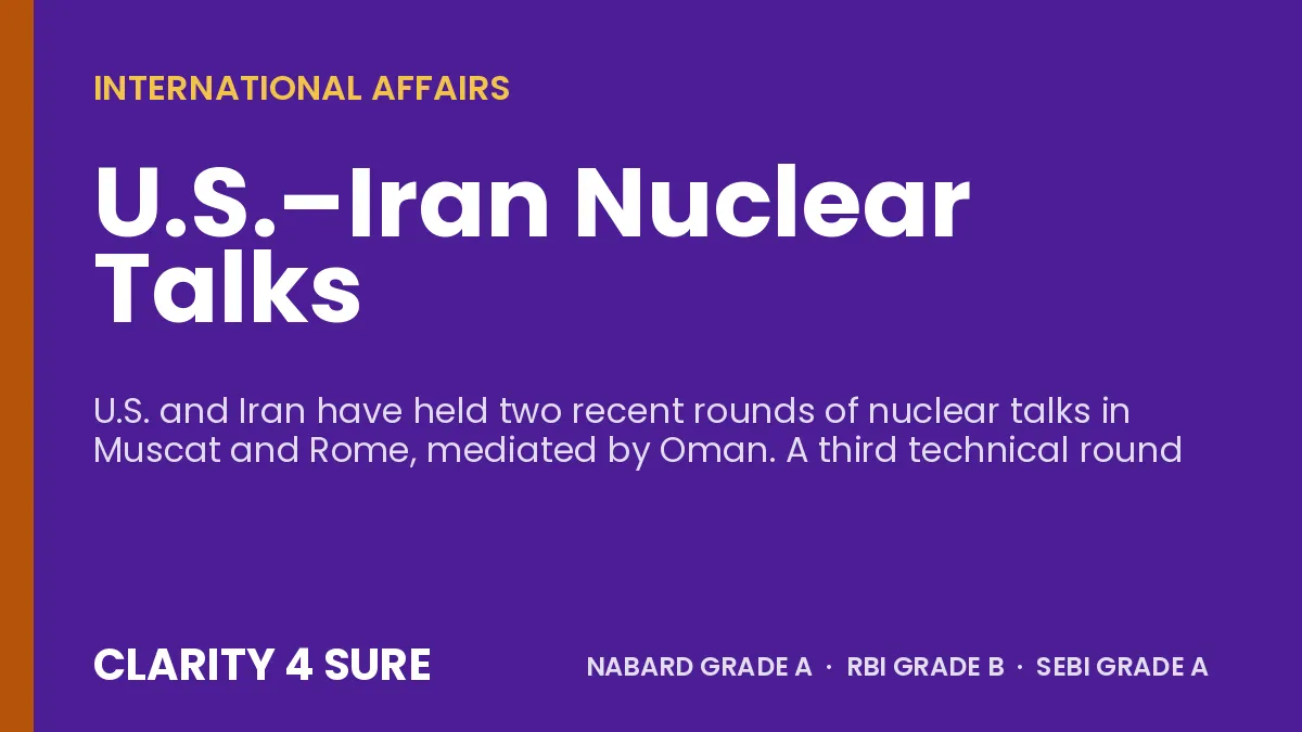 U.S.–Iran Nuclear Talks