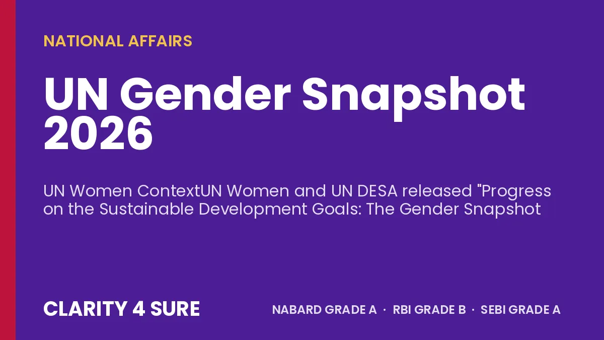 UN Gender Snapshot 2026