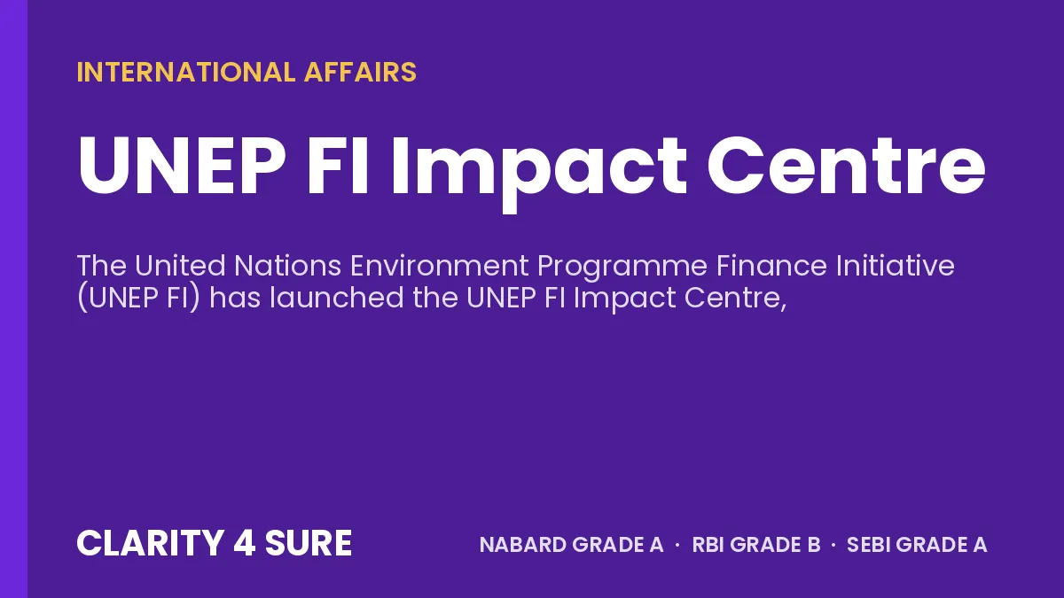 UNEP FI Impact Centre