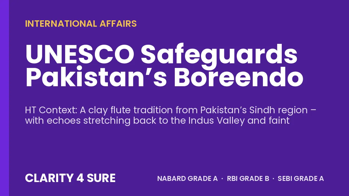 UNESCO Safeguards Pakistan’s Boreendo