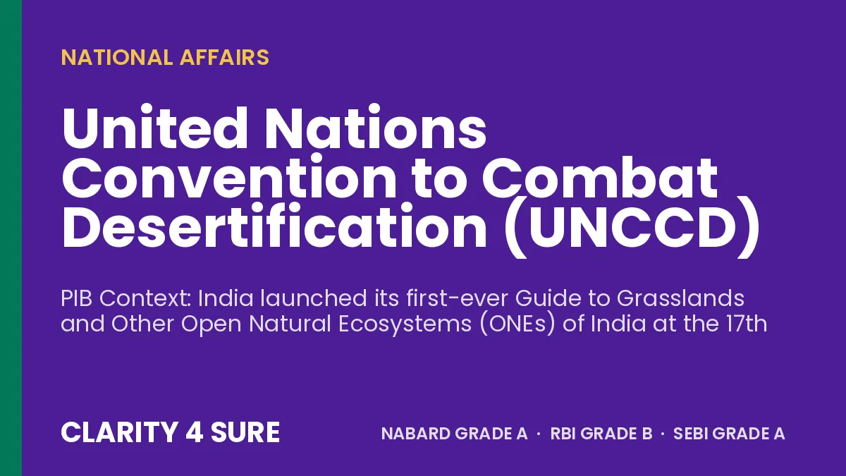 United Nations Convention to Combat Desertification (UNCCD)