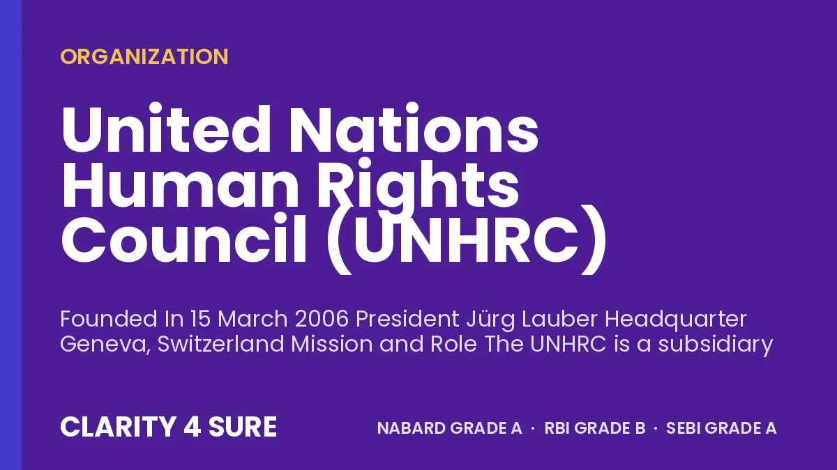 United Nations Human Rights Council (UNHRC)