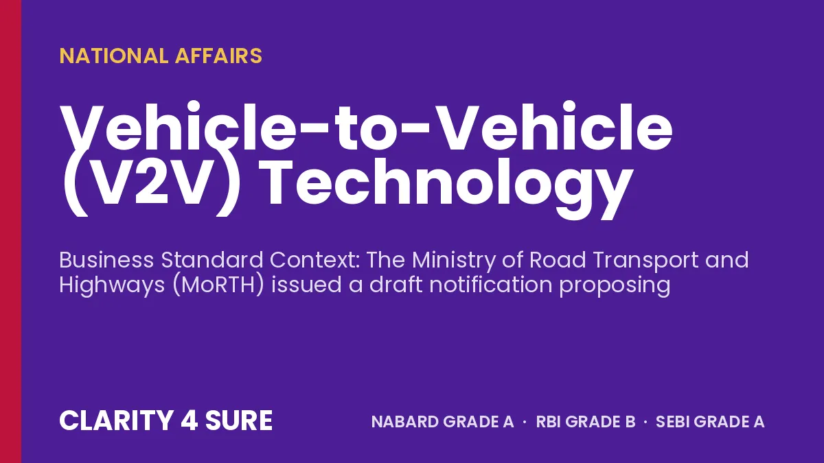 Vehicle-to-Vehicle (V2V) Technology
