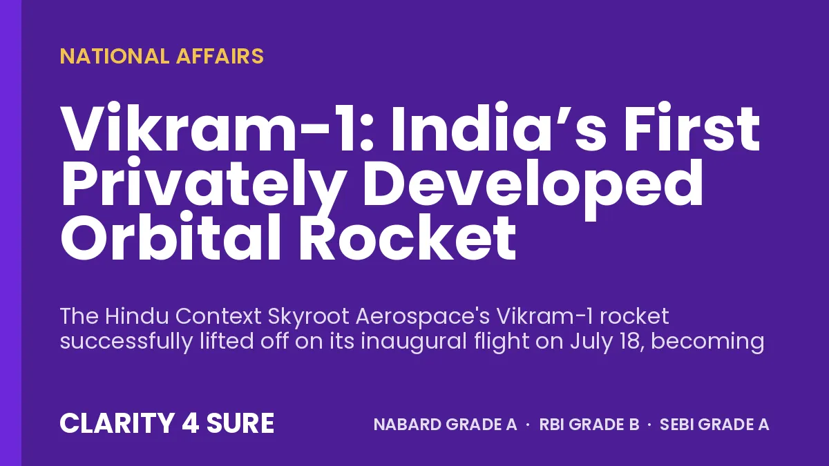Vikram-1: India’s First Privately Developed Orbital Rocket